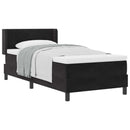 vidaXL Boxrugós ágy fejtámlával Fekete 200 x 80 cm Bársony