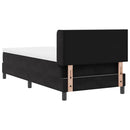vidaXL Boxrugós ágy fejtámlával Fekete 200 x 80 cm Bársony