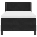 vidaXL Boxrugós ágy fejtámlával Fekete 200 x 80 cm Bársony