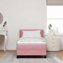 vidaXL Boxrugós ágy fejtámlával Rózsaszín 200 x 80 cm Bársony