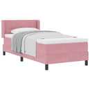 vidaXL Boxrugós ágy fejtámlával Rózsaszín 200 x 80 cm Bársony