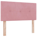 vidaXL Boxrugós ágy fejtámlával Rózsaszín 200 x 80 cm Bársony