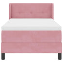 vidaXL Boxrugós ágy fejtámlával Rózsaszín 200 x 80 cm Bársony