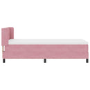 vidaXL Boxrugós ágy fejtámlával Rózsaszín 200 x 80 cm Bársony