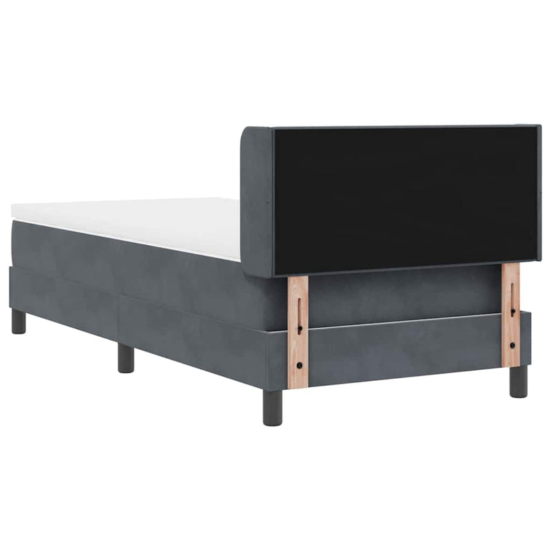 vidaXL Box Spring ágy matraccal fekete 100x200 cm bársonyos matracmal