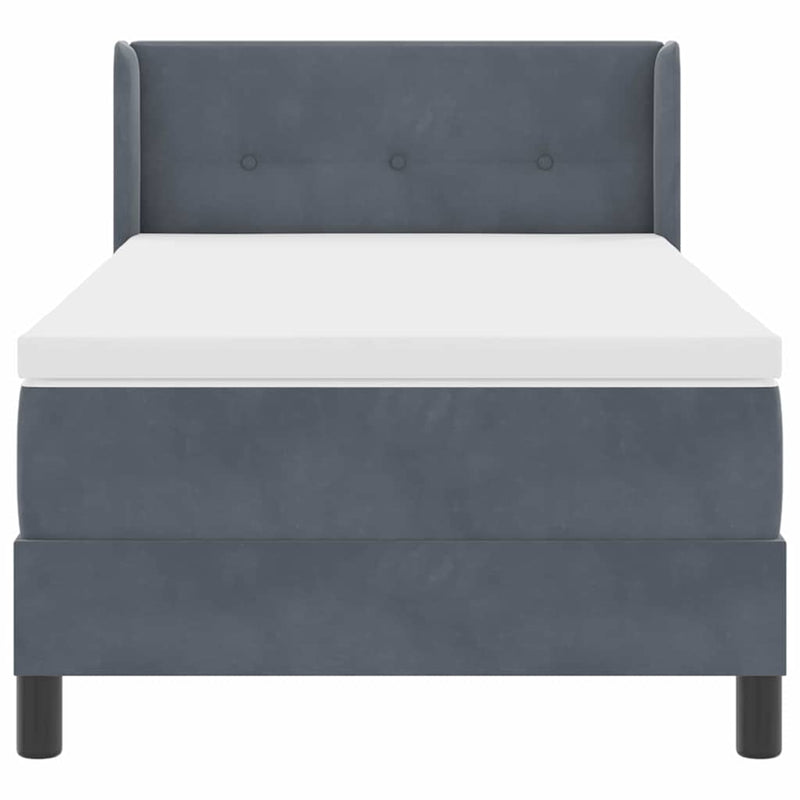 vidaXL Box Spring ágy matraccal fekete 100x200 cm bársonyos matracmal