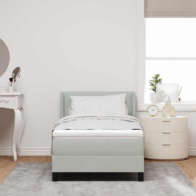 vidaXL Box Spring ágy matraccal fekete 100x200 cm bársonyos matracmal