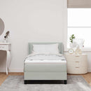 vidaXL Boxrugós ágy fejtámlával Világosszürke 200 x 90 cm Bársony