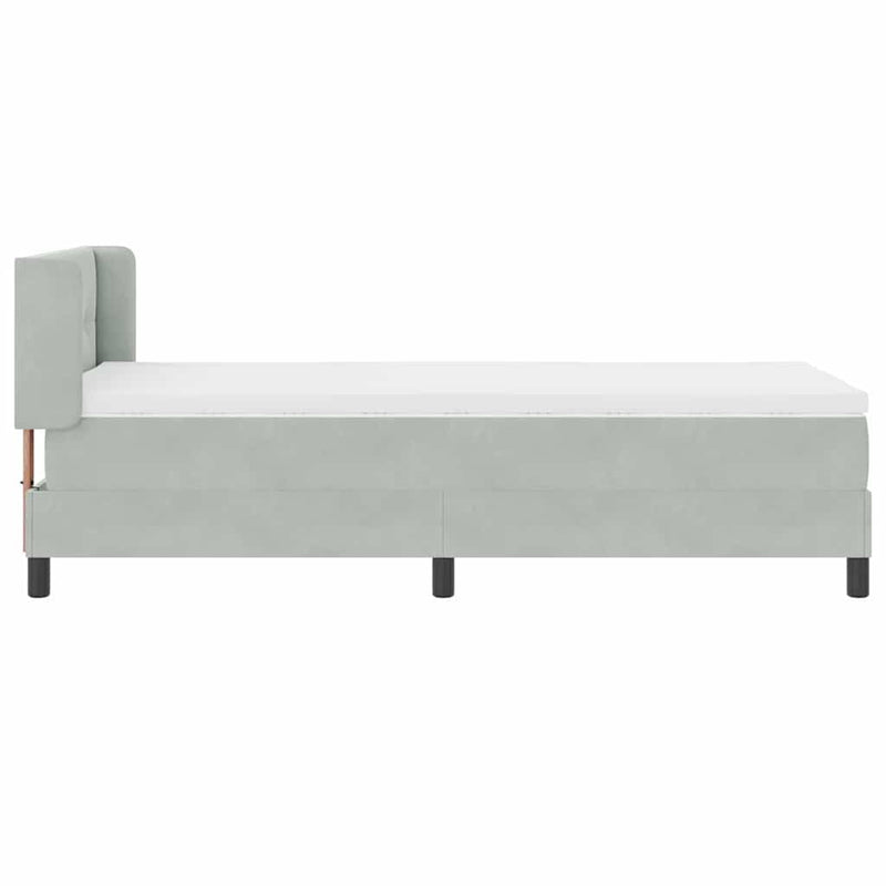 vidaXL Box Spring ágy matraccal fekete 100x200 cm bársonyos matracmal