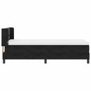 vidaXL Boxrugós ágy fejtámlával Fekete 200 x 90 cm Bársony