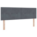 vidaXL Boxrugós ágy fejtámlával Sötétszürke 190 x 140 cm Bársony