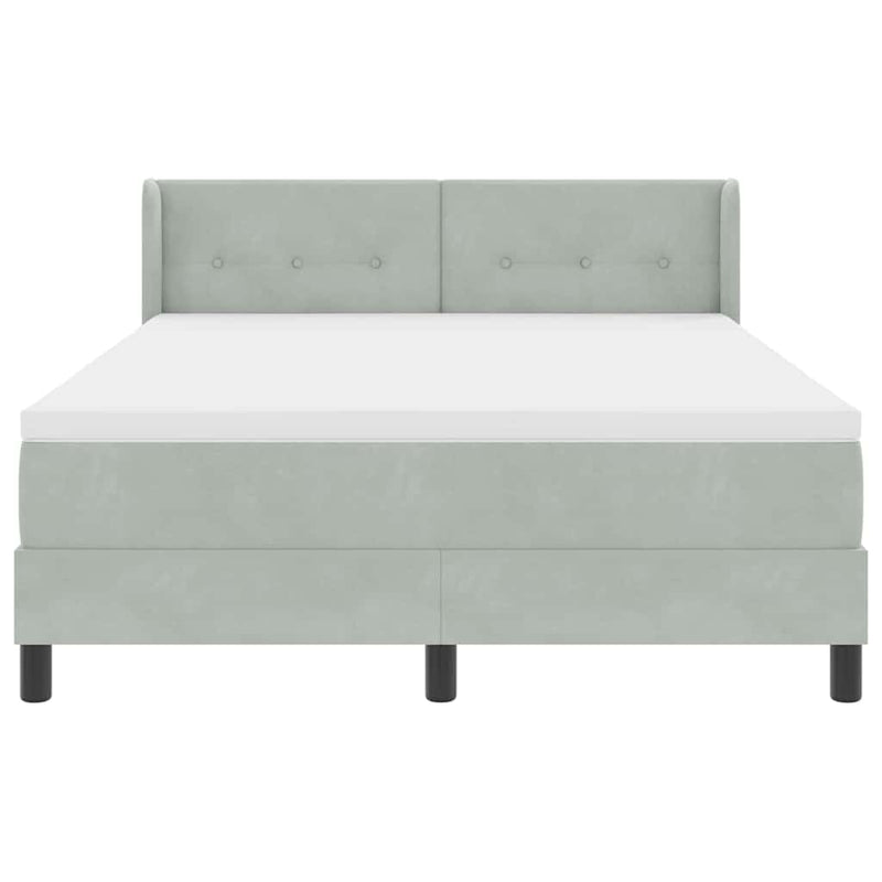vidaXL Box Spring ágy matraccal fekete 100x200 cm bársonyos matracmal