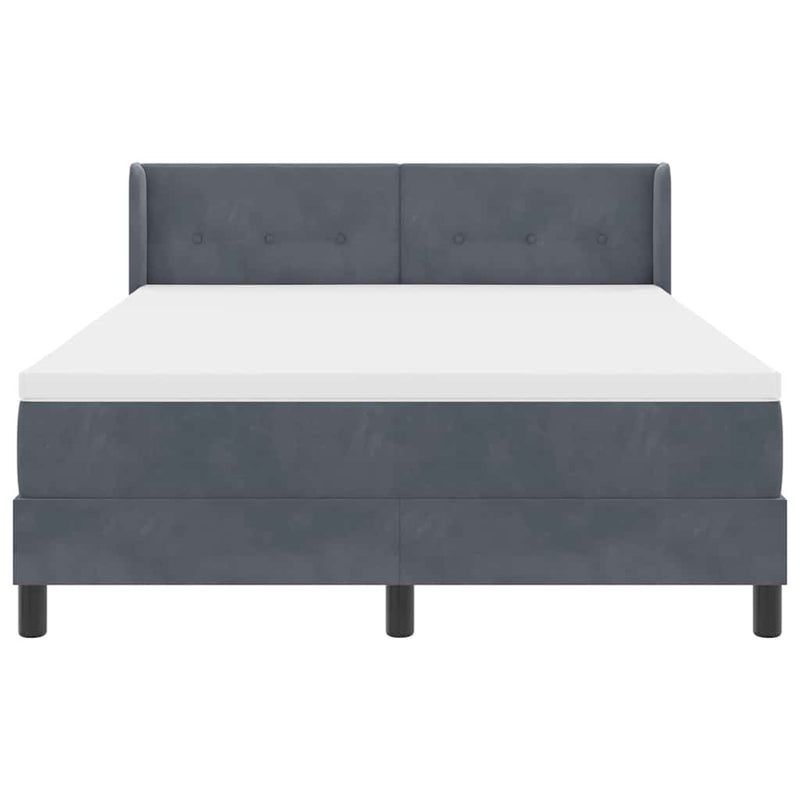 vidaXL Box Spring ágy matraccal fekete 100x200 cm bársonyos matracmal