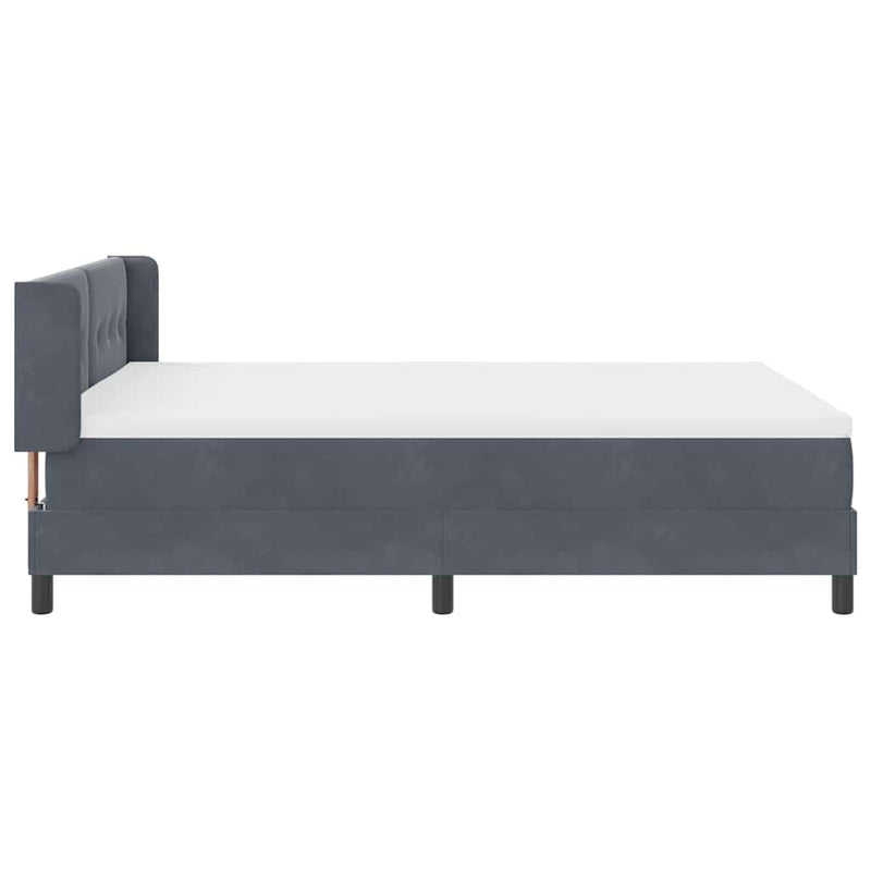 vidaXL Box Spring ágy matraccal fekete 100x200 cm bársonyos matracmal