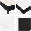 vidaXL Boxrugós ágy fejtámlával Fekete 200 x 160 cm Bársony