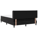 vidaXL Boxrugós ágy fejtámlával Fekete 200 x 160 cm Bársony