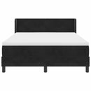 vidaXL Boxrugós ágy fejtámlával Fekete 200 x 160 cm Bársony