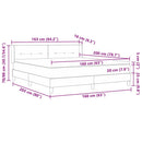 vidaXL Boxrugós ágy fejtámlával Sötét kék 200 x 160 cm Bársony