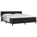 vidaXL Boxrugós ágy fejtámlával Fekete 200 x 180 cm Bársony