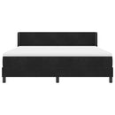 vidaXL Boxrugós ágy fejtámlával Fekete 200 x 180 cm Bársony