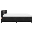 vidaXL Boxrugós ágy fejtámlával Fekete 200 x 180 cm Bársony