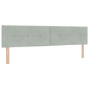 vidaXL Boxrugós ágy fejtámlával Világosszürke 200 x 200 cm Bársony