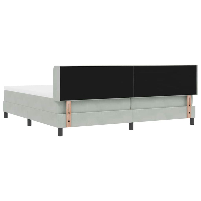 vidaXL Box Spring ágy matraccal fekete 100x200 cm bársonyos matracmal