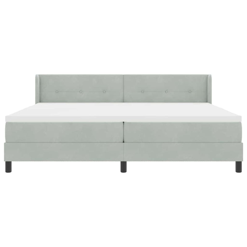 vidaXL Box Spring ágy matraccal fekete 100x200 cm bársonyos matracmal