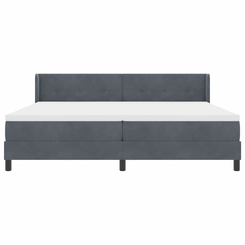 vidaXL Box Spring ágy matraccal fekete 100x200 cm bársonyos matracmal