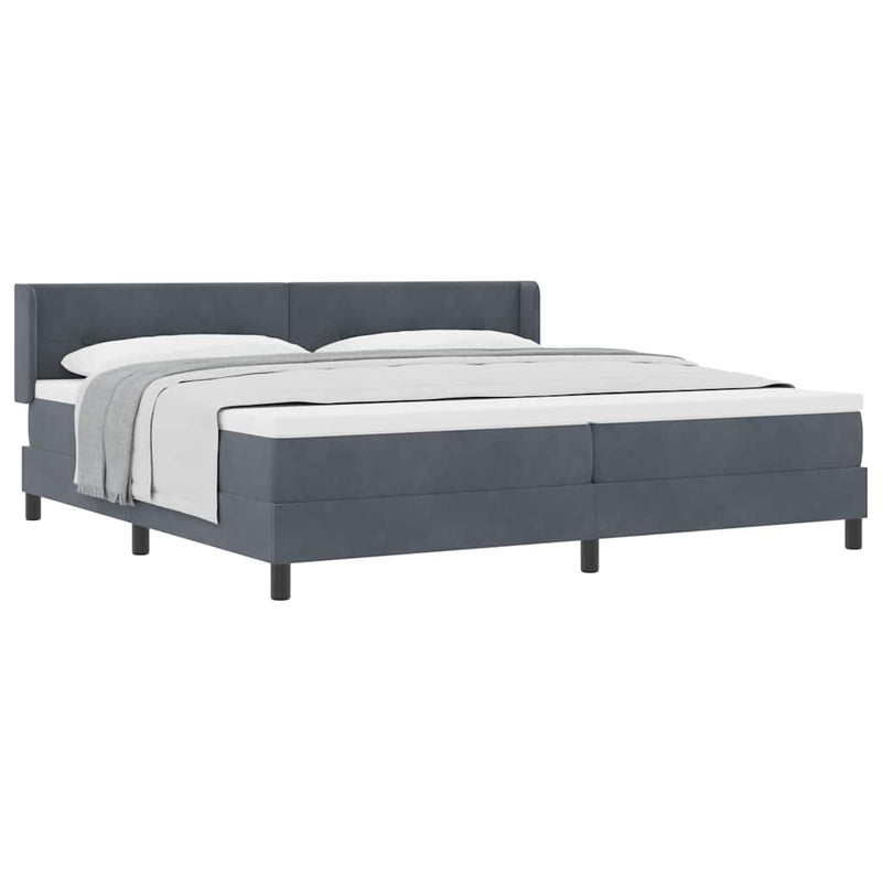 vidaXL Box Spring ágy matraccal fekete 100x200 cm bársonyos matracmal