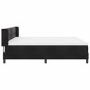 vidaXL Boxrugós ágy fejtámlával Fekete 200 x 200 cm Bársony