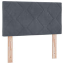 vidaXL Boxrugós ágy fejtámlával Sötétszürke 200 x 80 cm Bársony