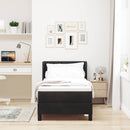 vidaXL Boxrugós ágy fejtámlával Fekete 200 x 80 cm Bársony