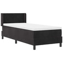 vidaXL Boxrugós ágy fejtámlával Fekete 200 x 80 cm Bársony