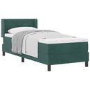 vidaXL Boxrugós ágy fejtámlával Sötétzöld 200 x 80 cm Bársony