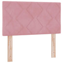 vidaXL Boxrugós ágy fejtámlával Rózsaszín 200 x 80 cm Bársony