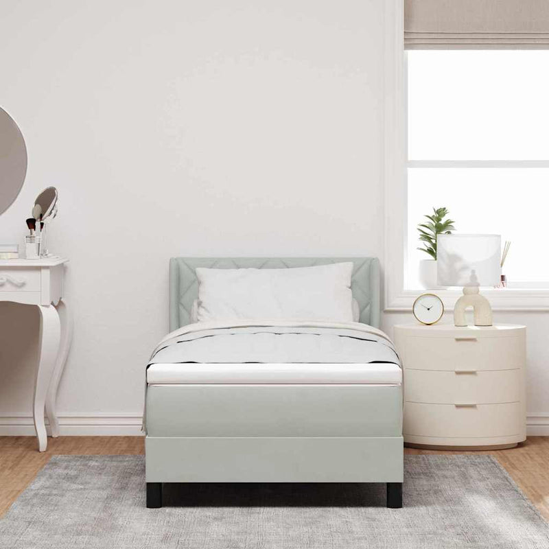 vidaXL Box Spring ágy matraccal fekete 100x200 cm bársonyos matracmal