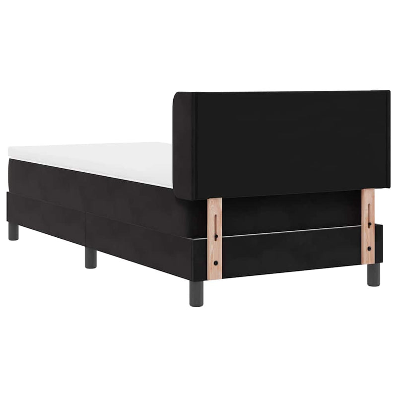 vidaXL Box Spring ágy matraccal fekete 100x200 cm bársonyos Fekete