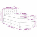 vidaXL Boxrugós ágy fejtámlával Sötétszürke 200 x 100 cm Bársony