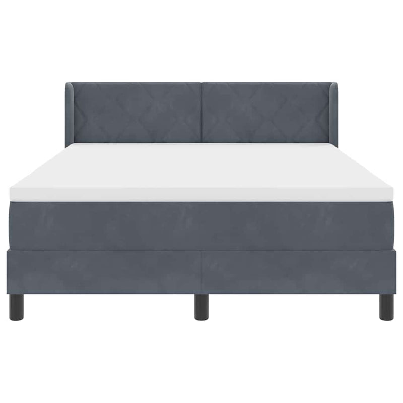 vidaXL Box Spring ágy matraccal fekete 100x200 cm bársonyos matracmal