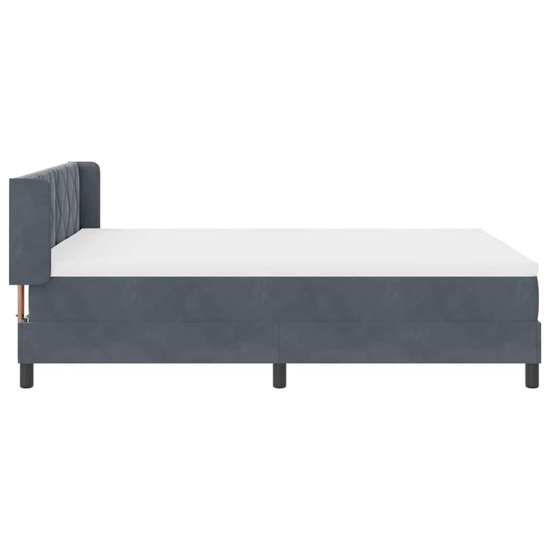 vidaXL Box Spring ágy matraccal fekete 100x200 cm bársonyos matracmal