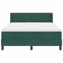 vidaXL Boxrugós ágy fejtámlával Sötétzöld 200 x 140 cm Bársony