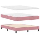 vidaXL Boxrugós ágy fejtámlával Rózsaszín 200 x 140 cm Bársony