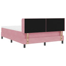 vidaXL Boxrugós ágy fejtámlával Rózsaszín 200 x 140 cm Bársony