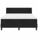 vidaXL Boxrugós ágy fejtámlával Fekete 200 x 160 cm Bársony