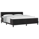 vidaXL Boxrugós ágy fejtámlával Fekete 200 x 180 cm Bársony