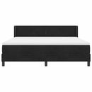 vidaXL Boxrugós ágy fejtámlával Fekete 200 x 180 cm Bársony
