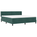 vidaXL Boxrugós ágy fejtámlával Sötétzöld 200 x 180 cm Bársony