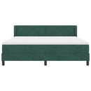 vidaXL Boxrugós ágy fejtámlával Sötétzöld 200 x 180 cm Bársony