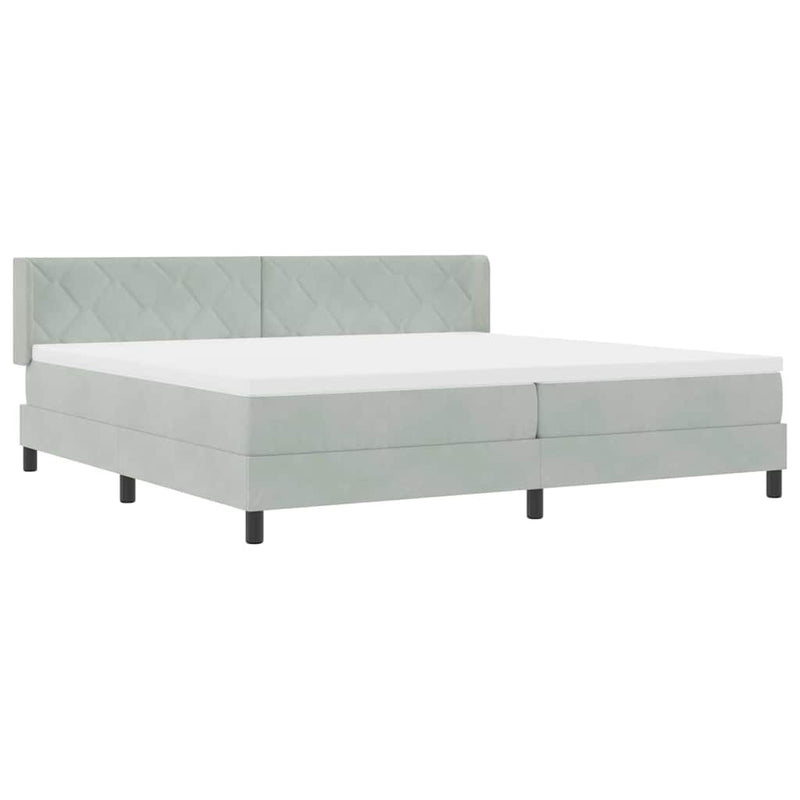vidaXL Box Spring ágy matraccal fekete 100x200 cm bársonyos matracmal